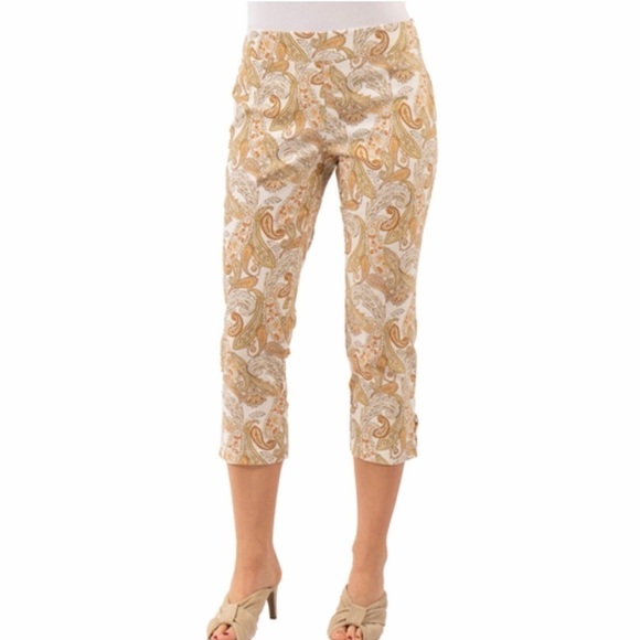ZARA paisley prints ANKLE PANTS size M - Picture 1 of 9